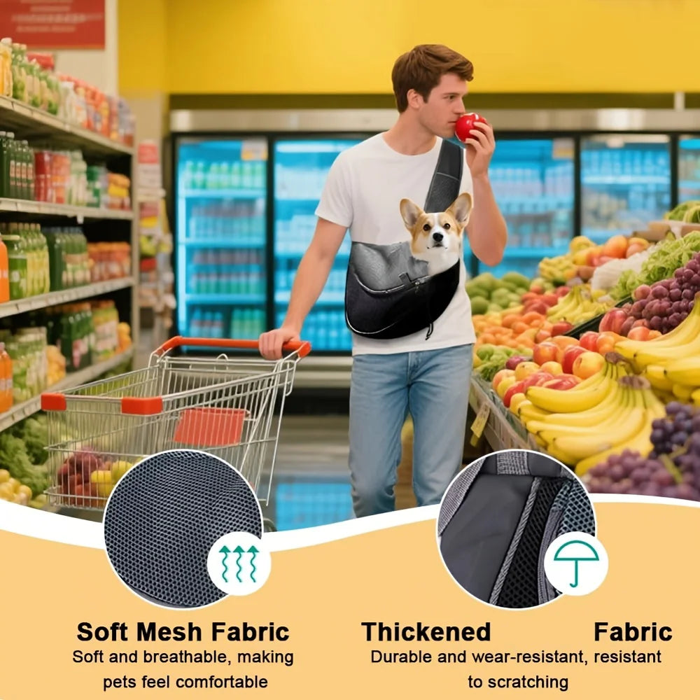 Breathable Pet Sling Carrier for Small Dogs and Cats