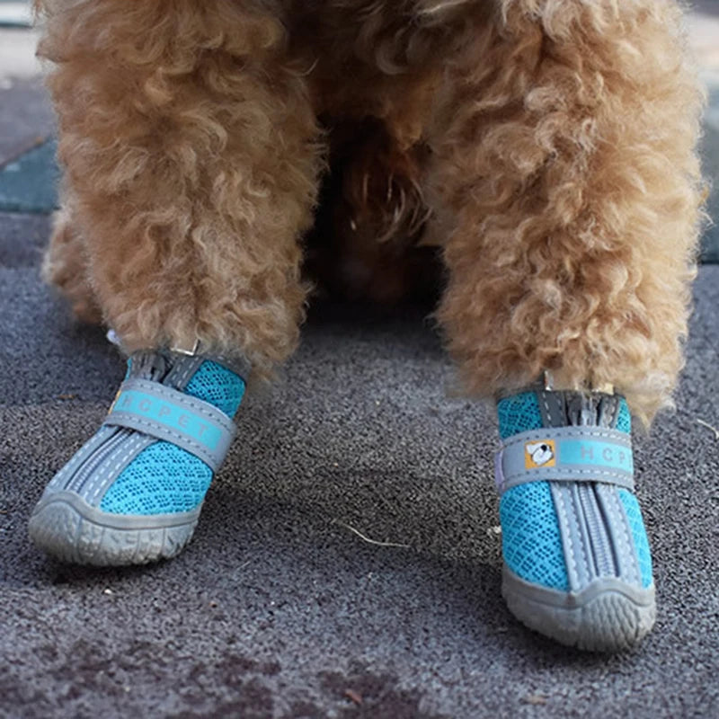 Hobbaggo Dog Shoes Non Slip Breathable Plush Paw Boots