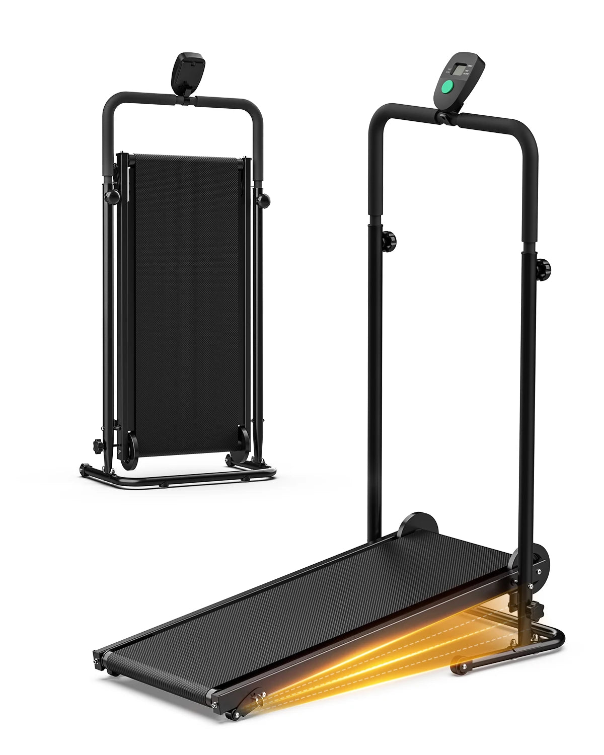 AKLUER Non Electric Treadmill With Dual Flywheel And Adjustable Incline