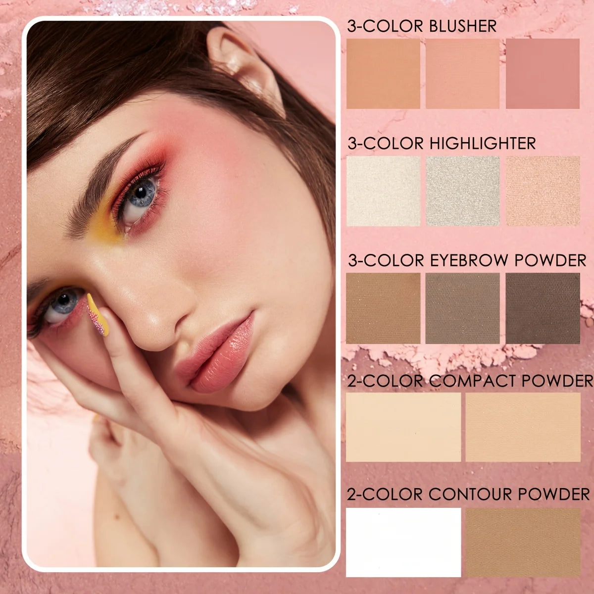All-round Complete Cosmetic Gift Box Contains Lipstick and Eyeshadow Palette, Long-lasting Smudge-resistant Makeup Formula, Exquisite Packaging, Ideal Present for Christmas and All Festive Occasions