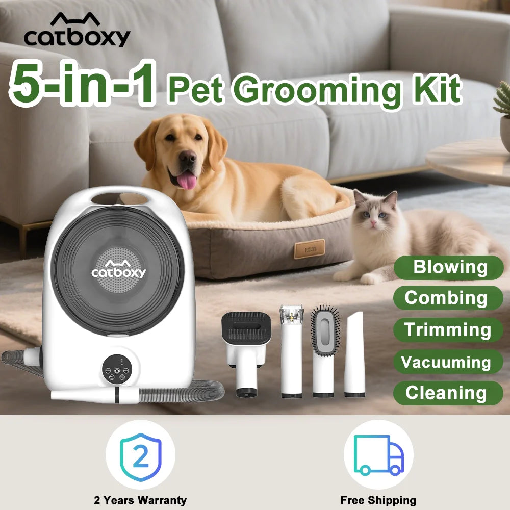 Professional Pet Grooming Vacuum Kit With Blow Suction Cleaner