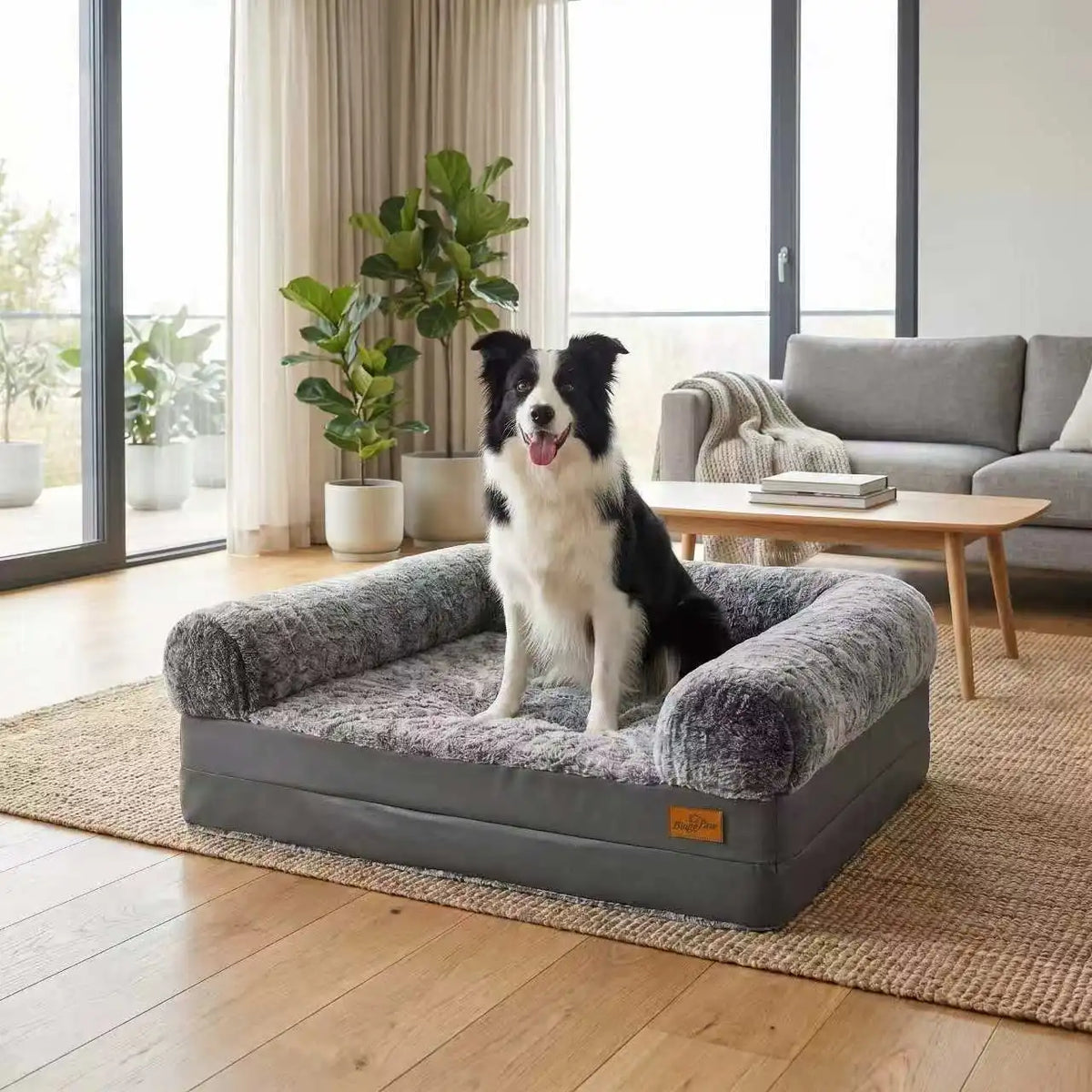 Bingopaw Giant Orthopedic Dog Bed With Washable Cover And Handles