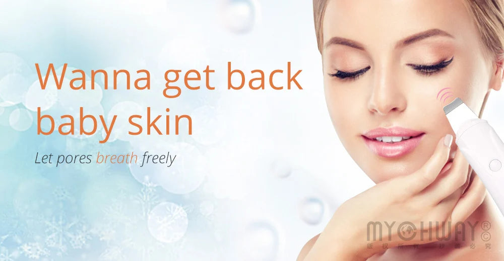 Mychway 3 In 1 Skin Care Ultrasound Dermabrasion Facial Device