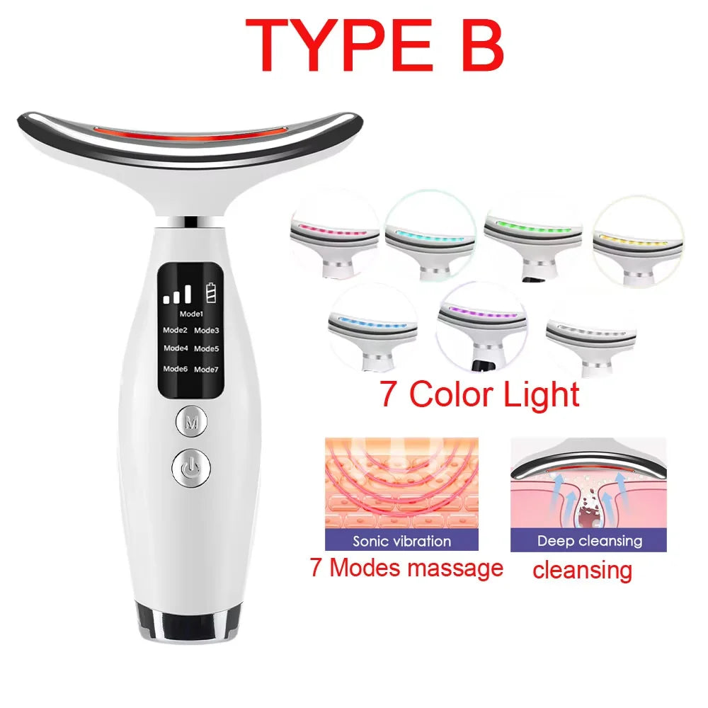 Agdoad LED Light Microcurrent Face Neck Lift Beauty Device