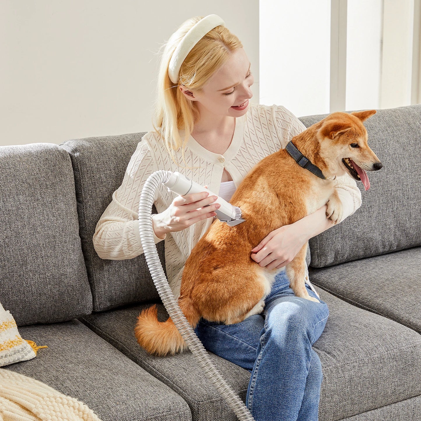 Pet Grooming Vacuum Kit Cordless Low Noise Clippers For Cats