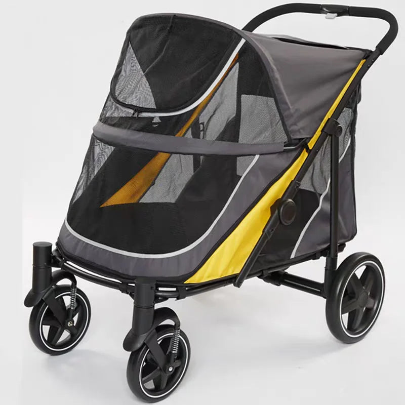 Garvee Foldable Pet Stroller For Dogs And Cats Breathable Carrier
