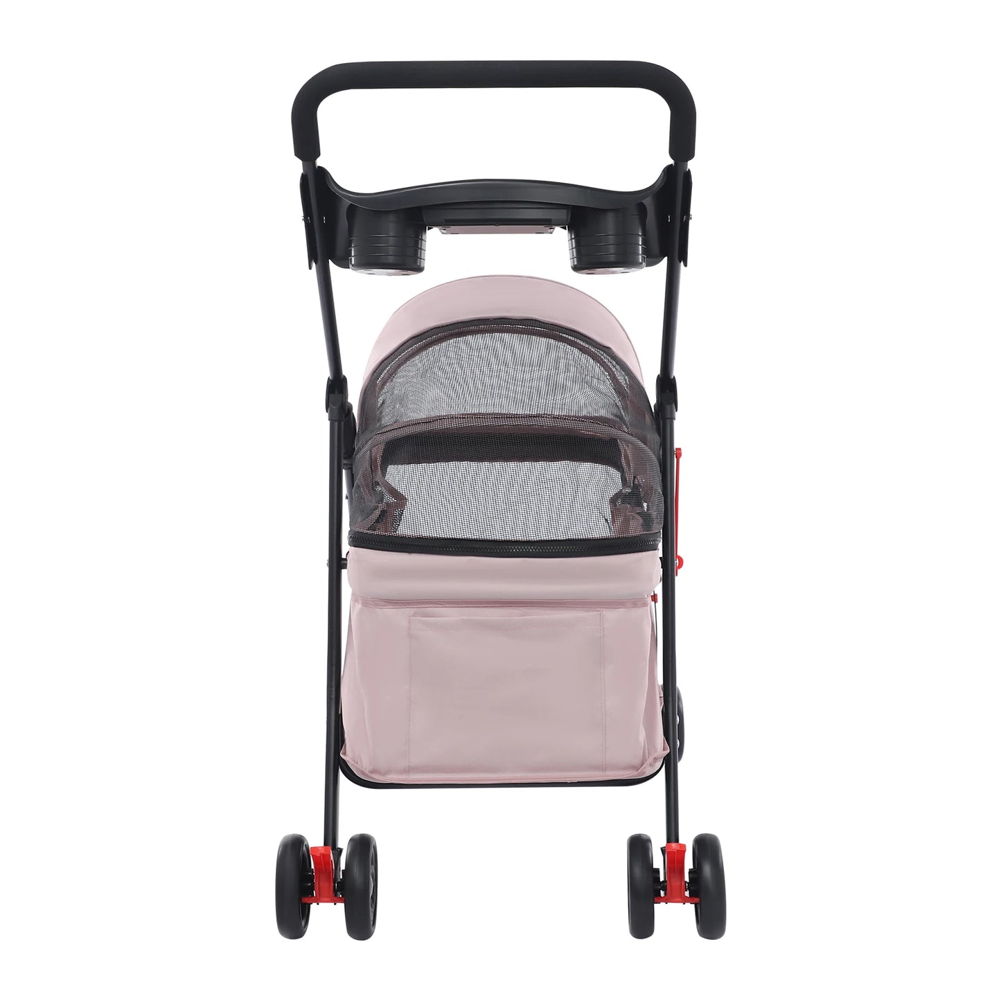 Foldable Pet Cart With 360 Degree Front Wheels and Brakes