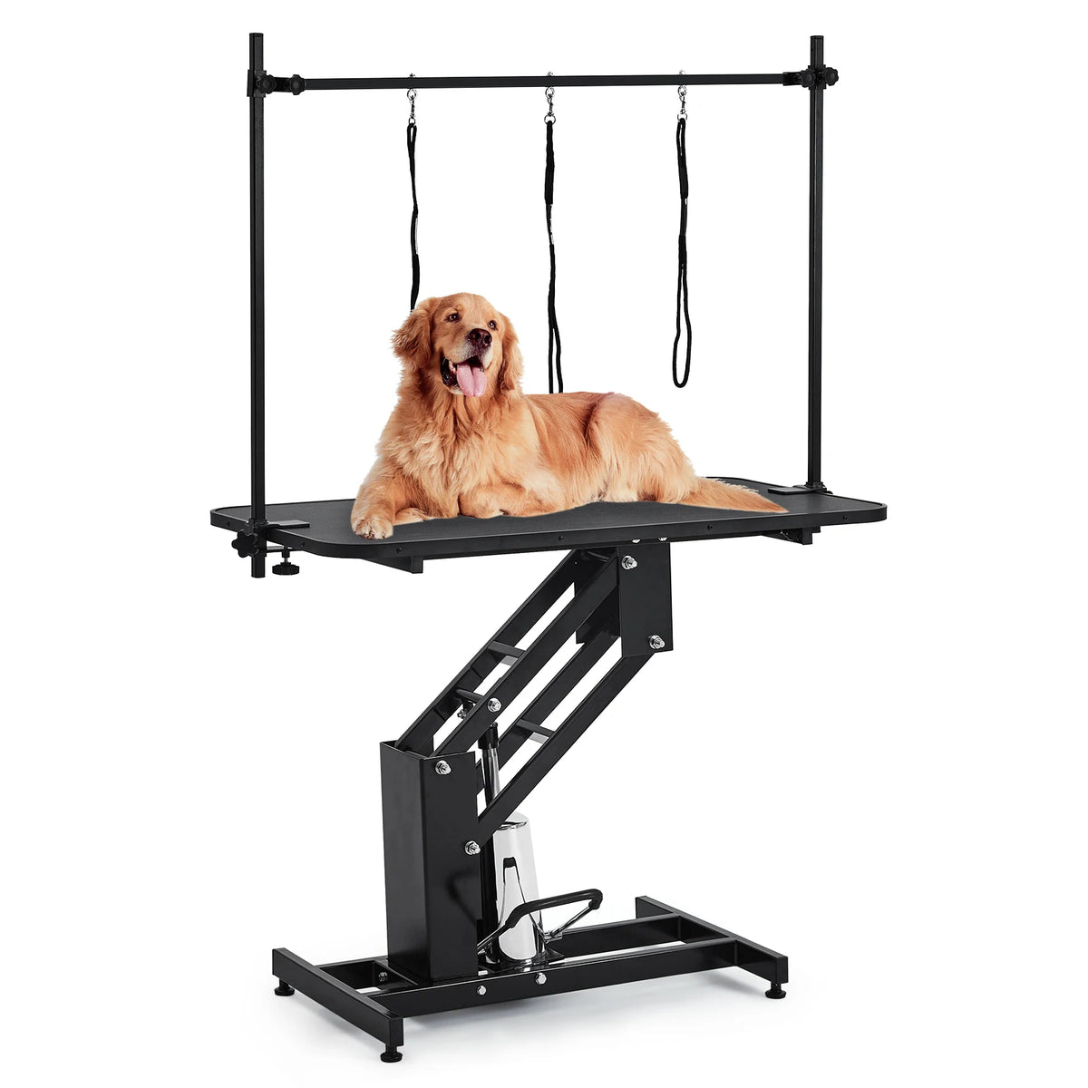 Hydraulic Dog Grooming Table With Adjustable Height And Overhead Arm