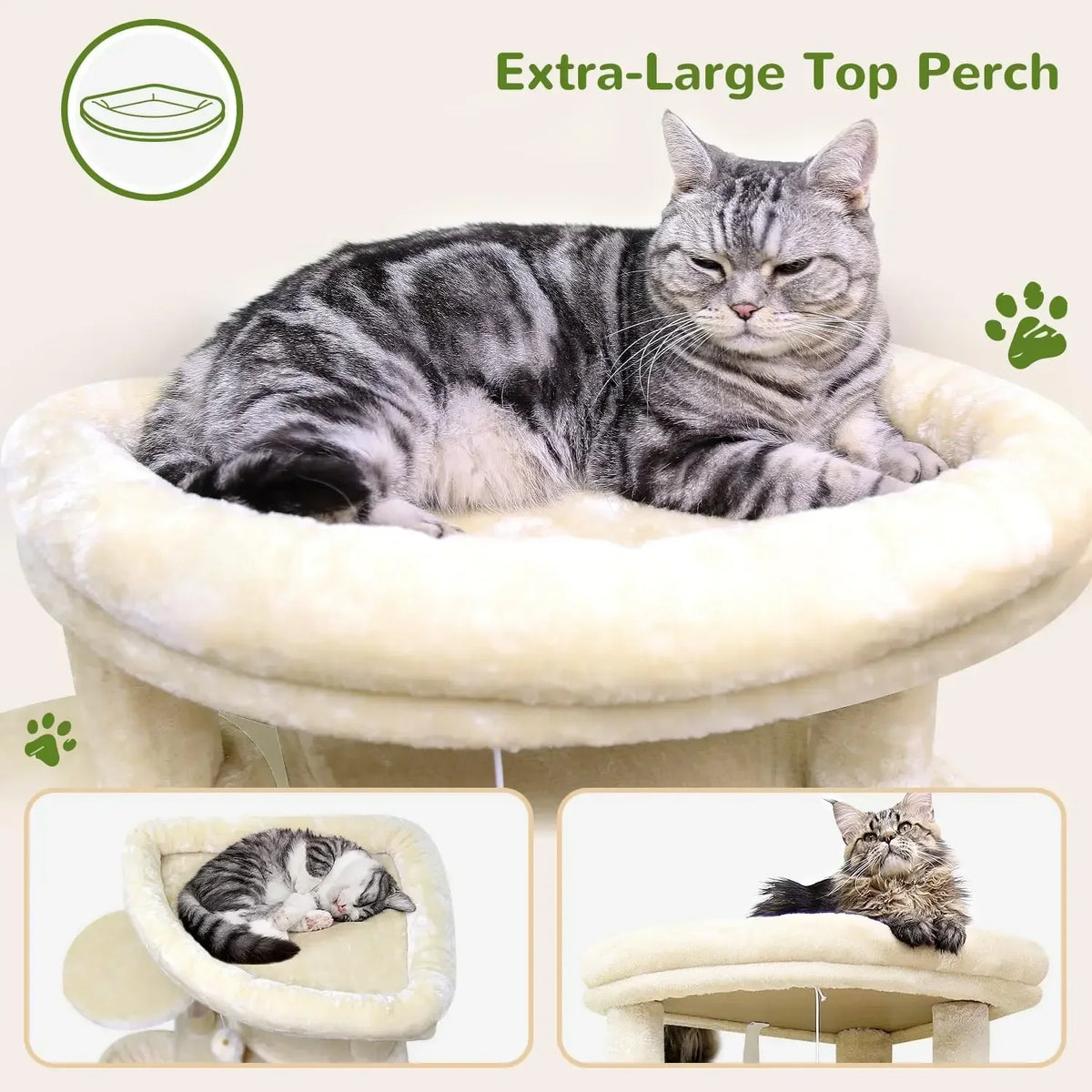 Corner Cat Tree Tower For Indoor Large Cats Four Levels
