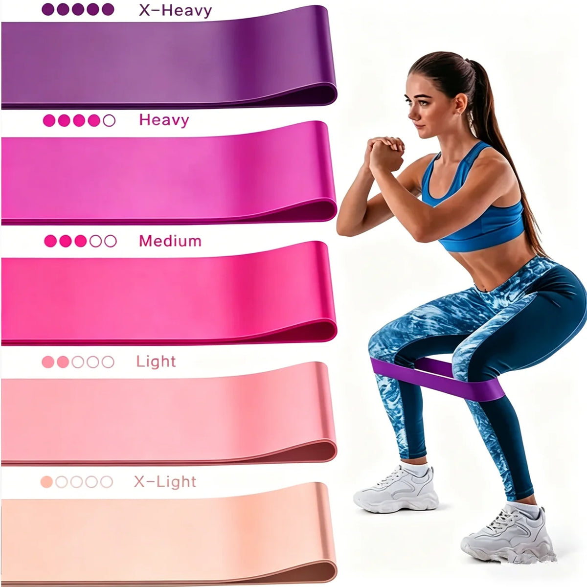 Resistance Loop Bands For Exercise Fitness Yoga Strength Training