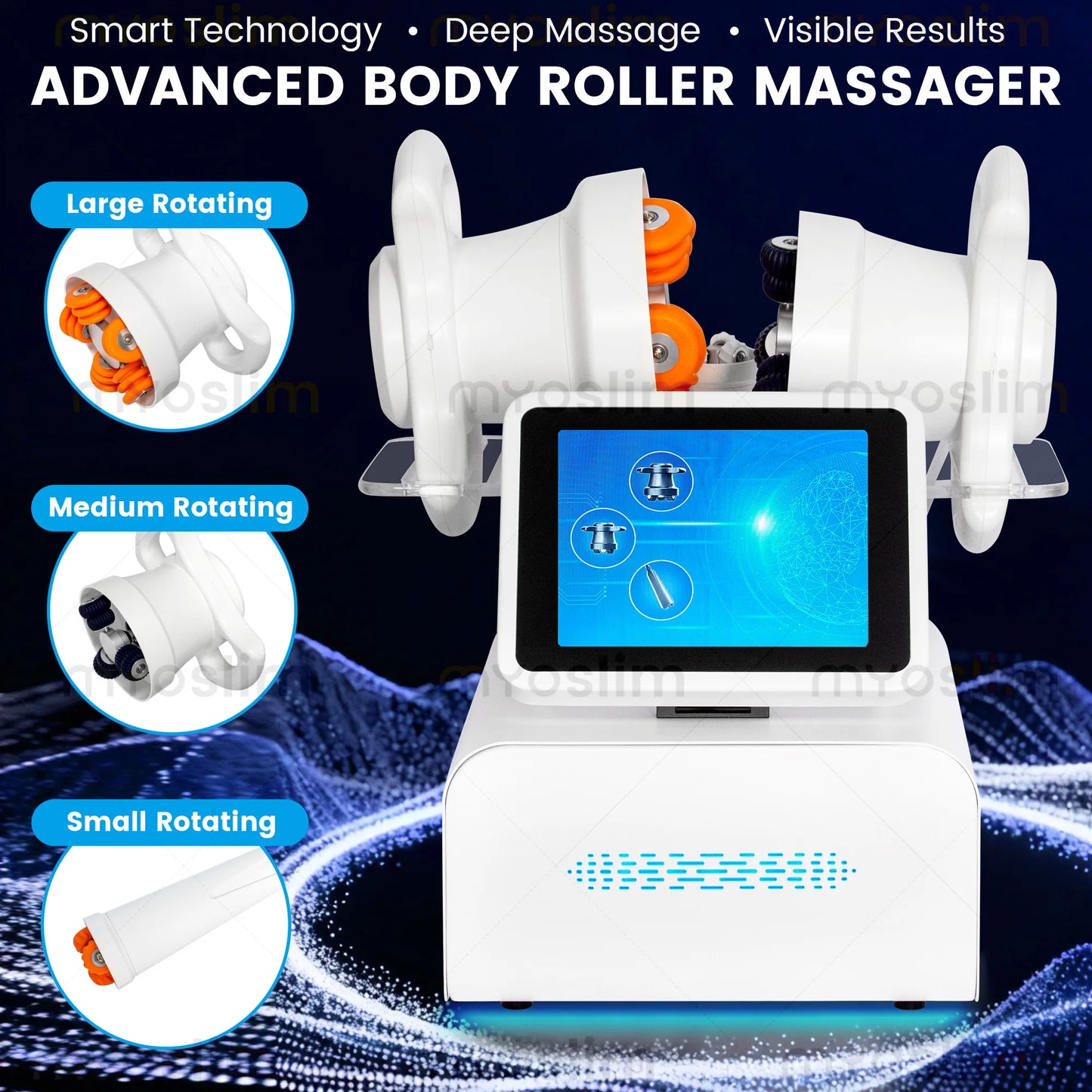 MYOSLIM 360 Rotation Body Contouring Roller Massager Skin Care Device