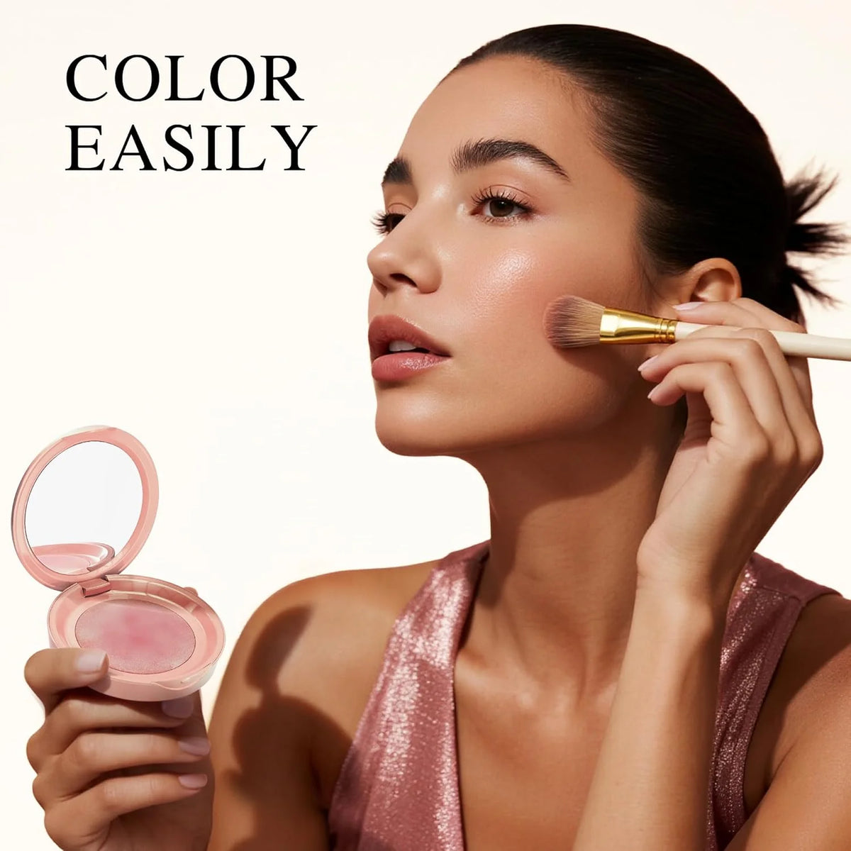 Waterproof Blush Cream - Long-Lasting, High Pigmentation for All Skin Tones, Natural Cheek & Face Rouge