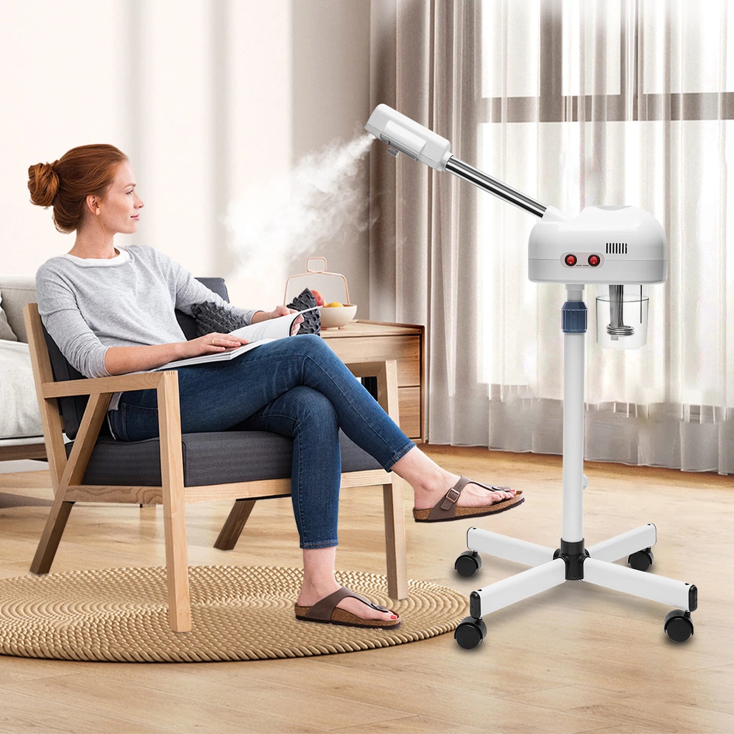 Bymaocar 800W Ozone Facial Steamer With Adjustable Height