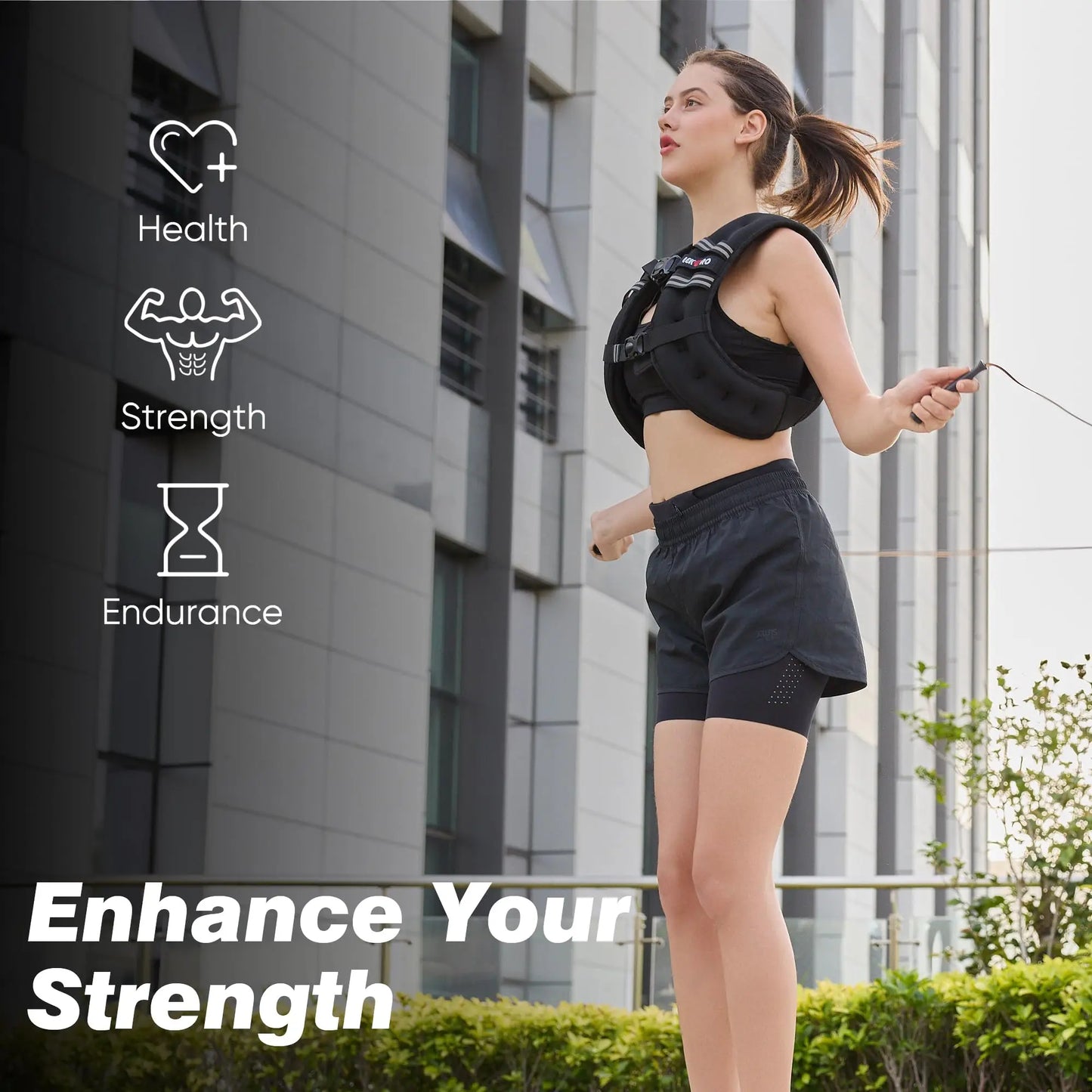 Weighted Vest For Men And Women With Reflective Strips For Running And Walking