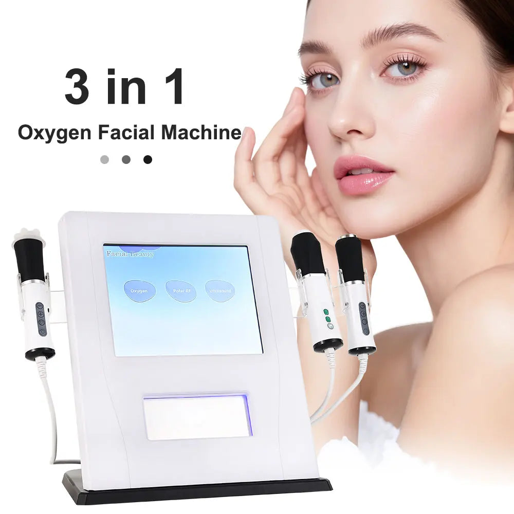 3 in 1 Oxygen Therapy Facial Machine Whitening Co2 Bubble Facial Machine Oxygen Jet Facial Machine