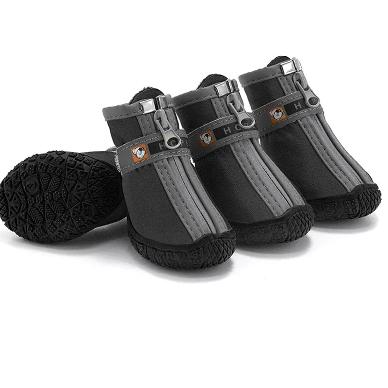 Hobbaggo Dog Shoes Non Slip Breathable Plush Paw Boots