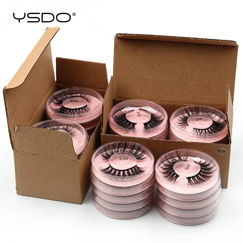 YSDO 3D Mink Strip Lashes Natural Soft False Eyelash Extensions