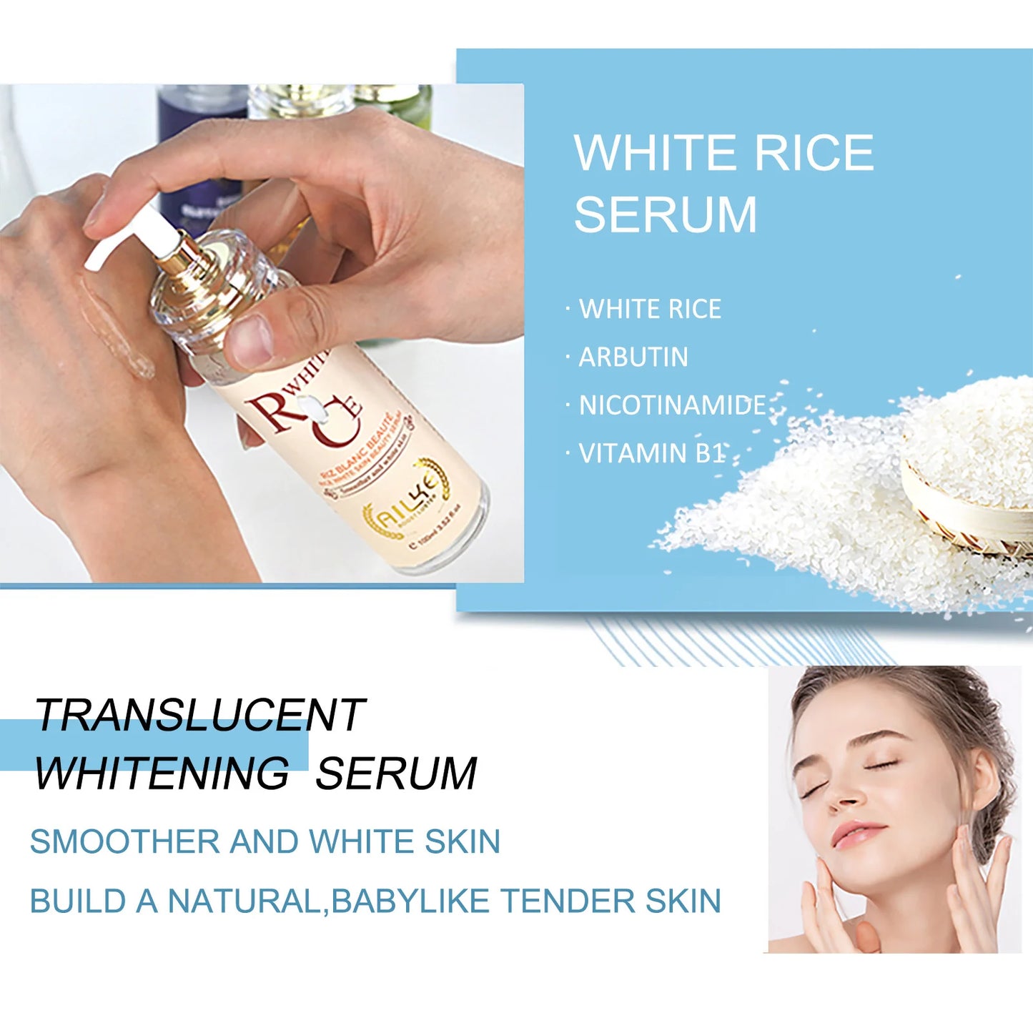 AILKE Skin Glowing Serum For Even Tone With Glutathione