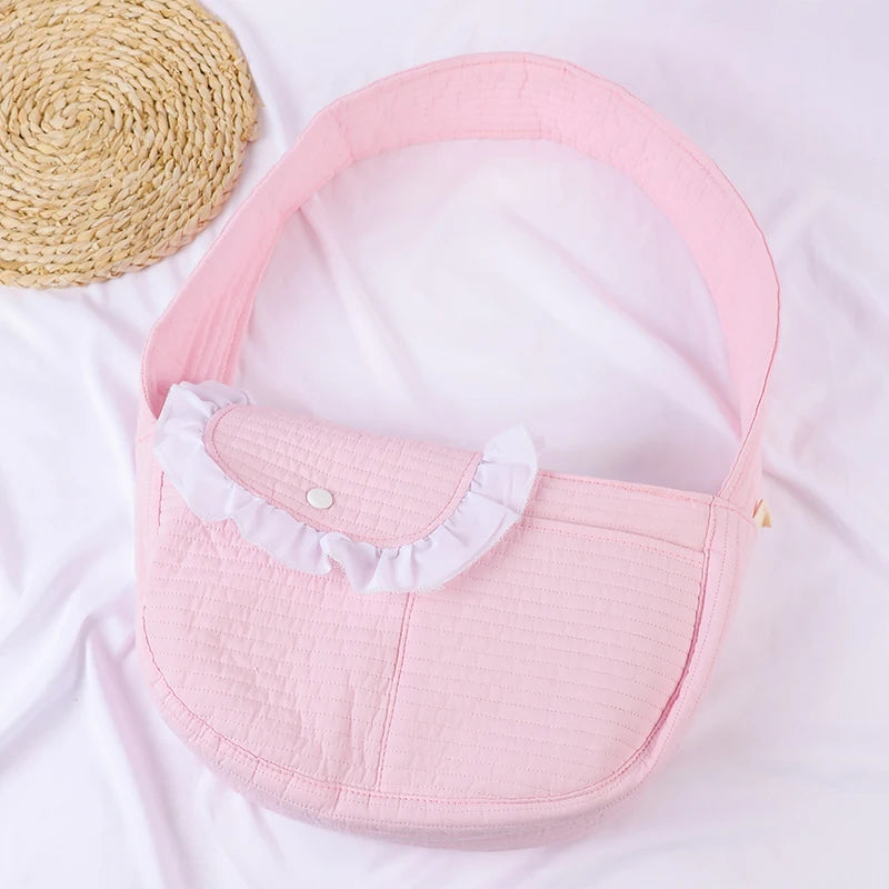 Handmade Pet Carrier Bag For Small Dogs And Cats Breathable