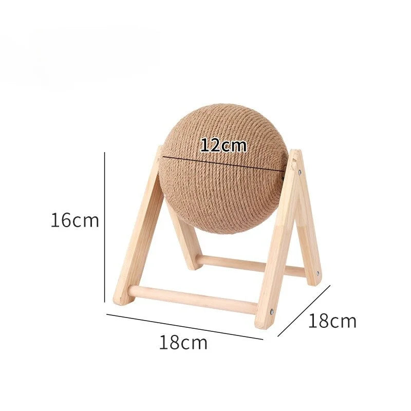 Interactive Sisal Scratching Ball Cat Toy For Claw Grinding