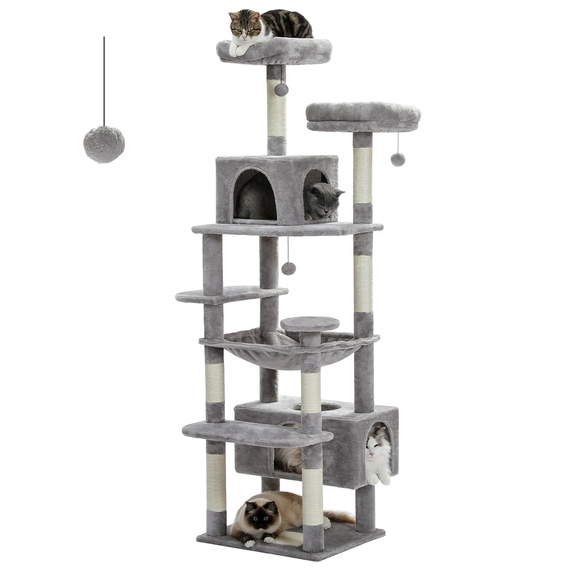 PAWZ Road Cat Tree With Scratching Posts Hammocks And Condos