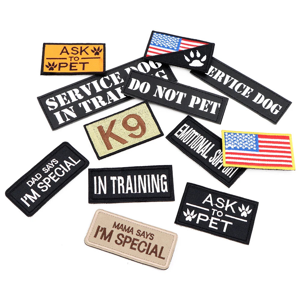 Petravel 12 Piece Personalized Tactical Patch Bundle For Dog Vest
