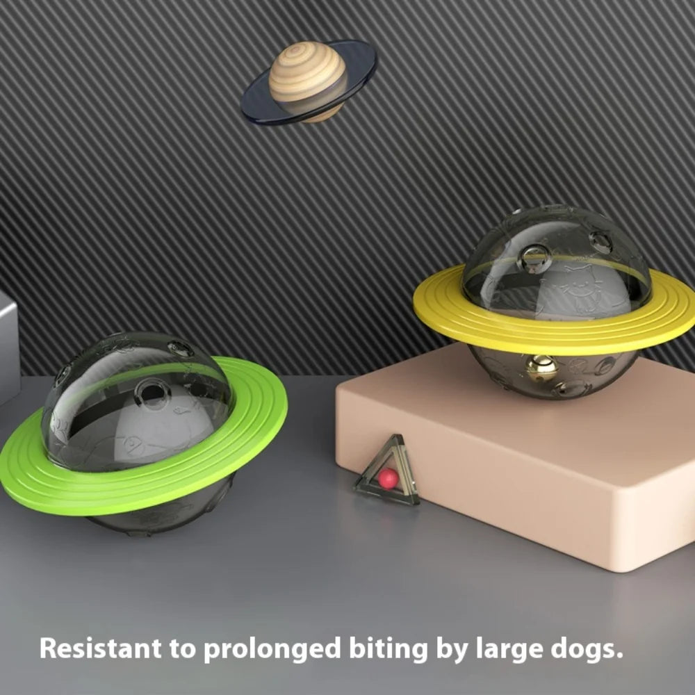 Chew Proof Flying Saucer Dog Toy Treat Dispenser Unbreakable
