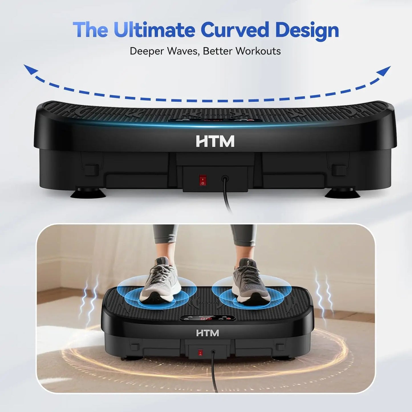 HTM Vibration Plate Fitness Multi Function Trainer 330lb Home Gym