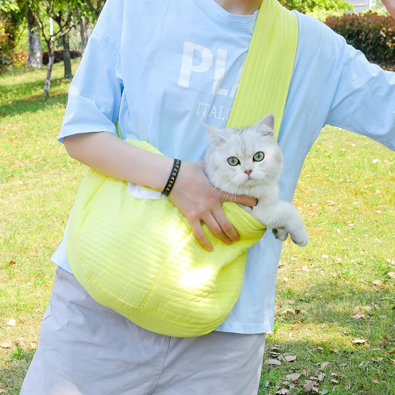 Handmade Pet Carrier Bag For Small Dogs And Cats Breathable