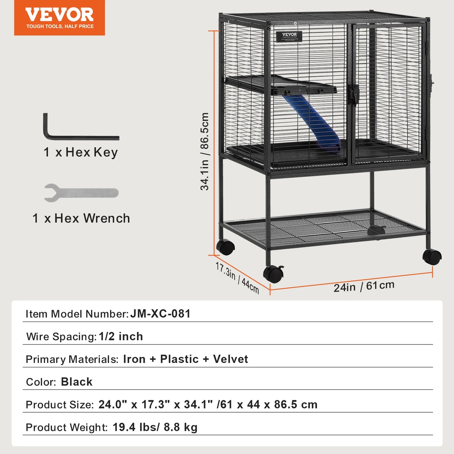 SucceBuy Rolling Metal Ferret Cage Four Tier Critter Nation Small Animal Cage