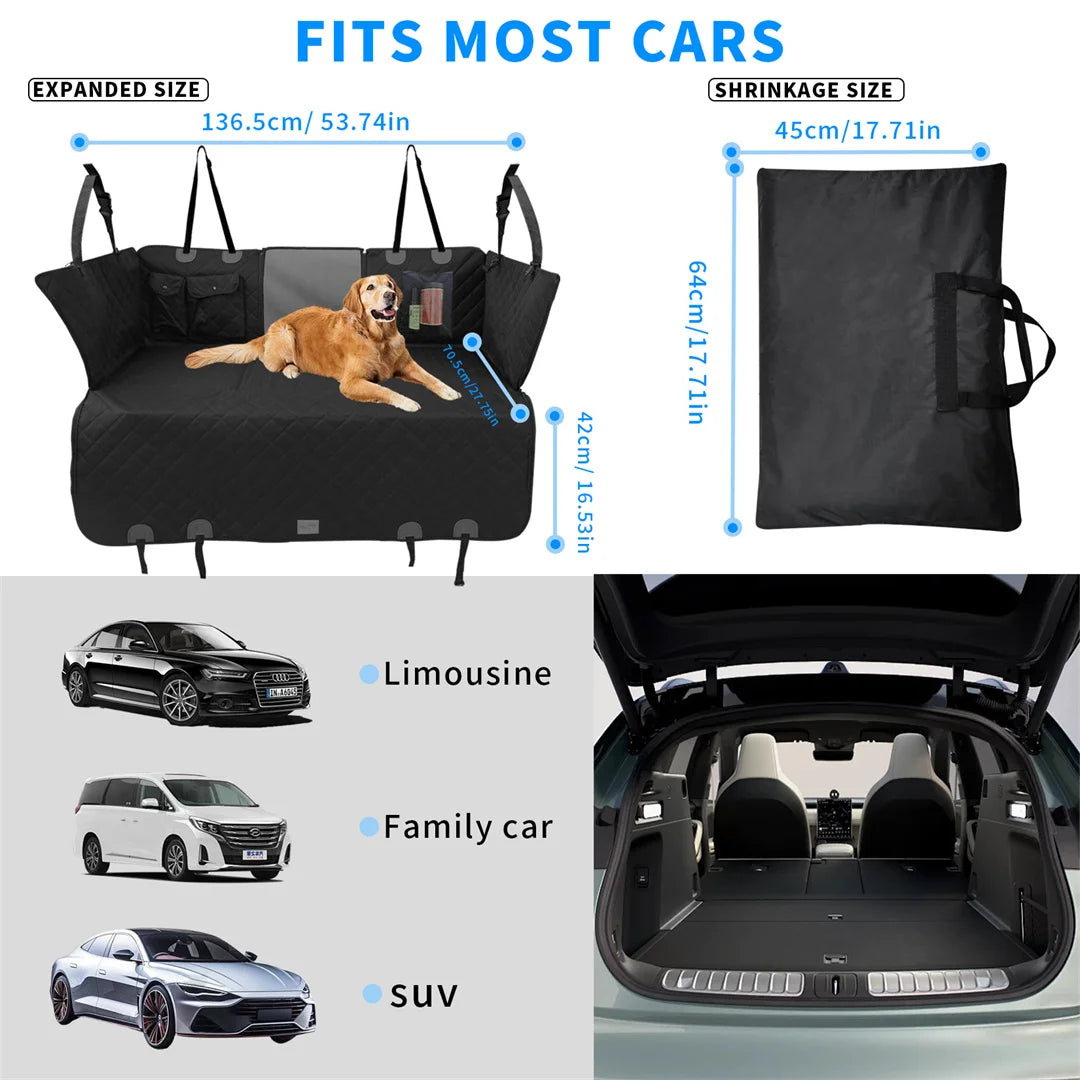 BINGOPAW Waterproof Dog Car Seat Cover Backseat Hammock For Travel