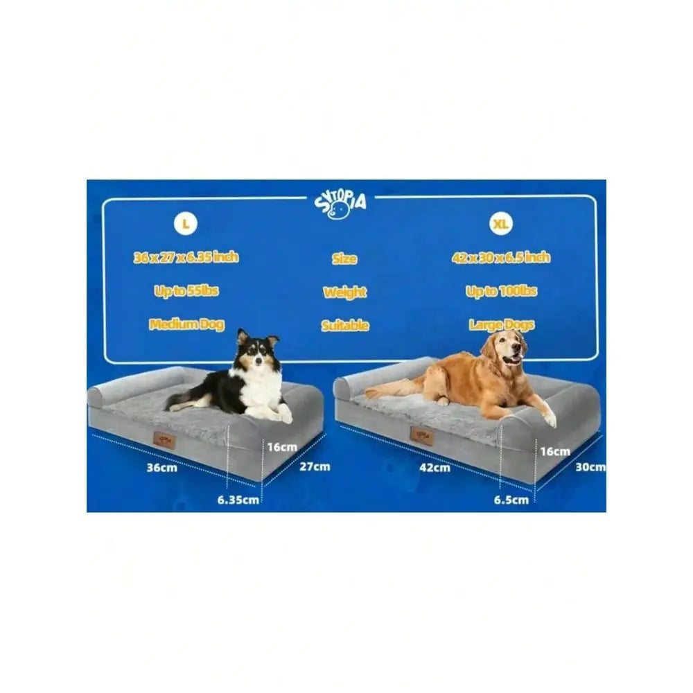 Waterproof Memory Foam Dog Bed With Sides Non Slip