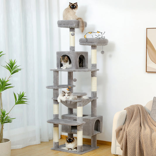 PAWZ Road Cat Tree With Scratching Posts Hammocks And Condos