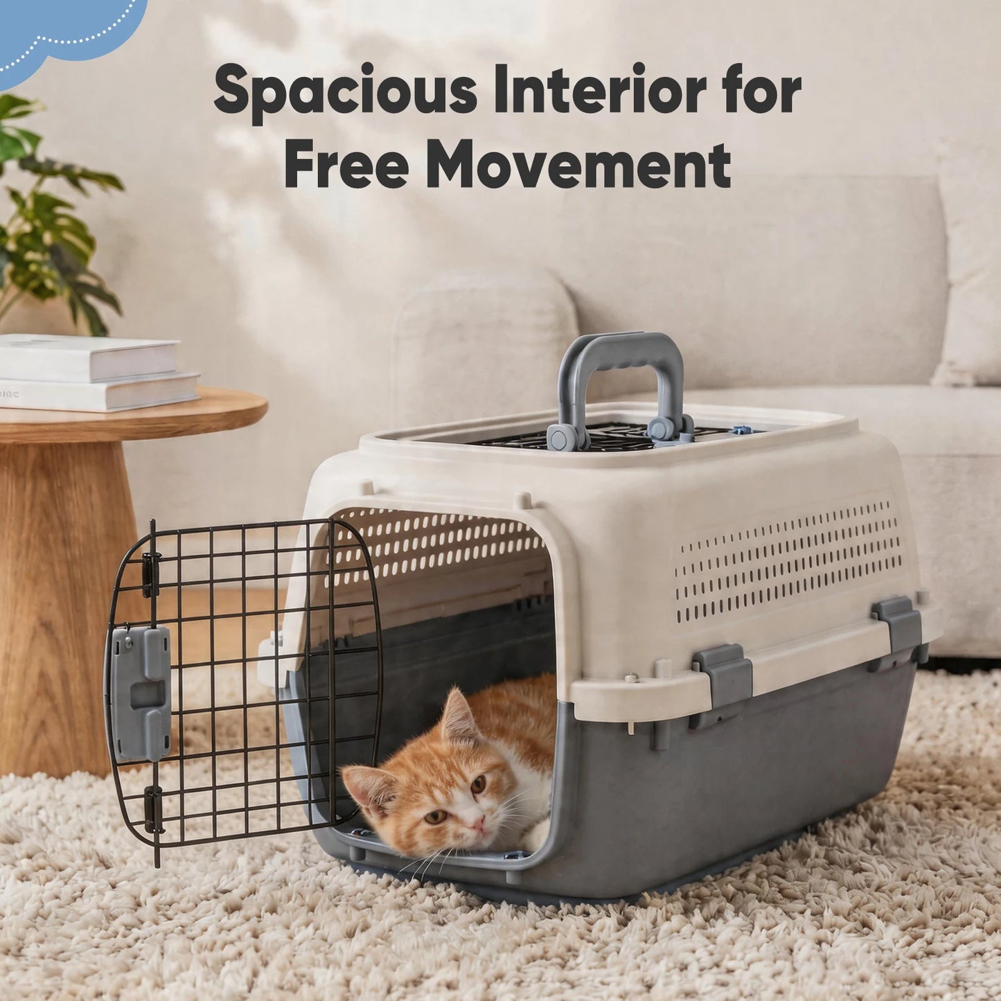 Pet Carrier for Small Dogs and Cats Front Load Door