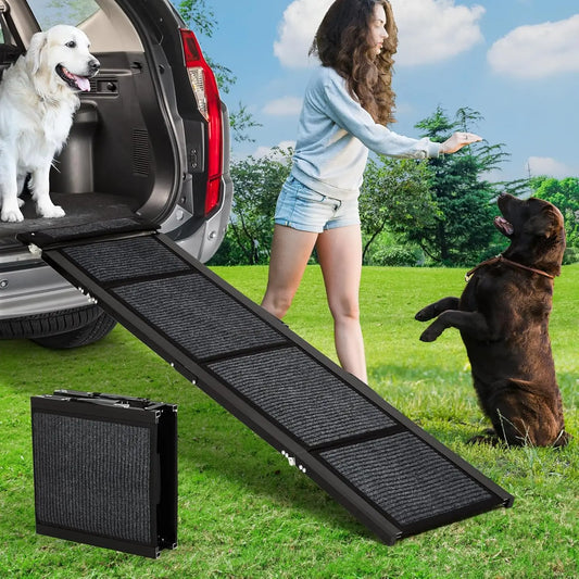 HiMISS Upgraded Dog Ramp For Cars Folding Non Slip Surface