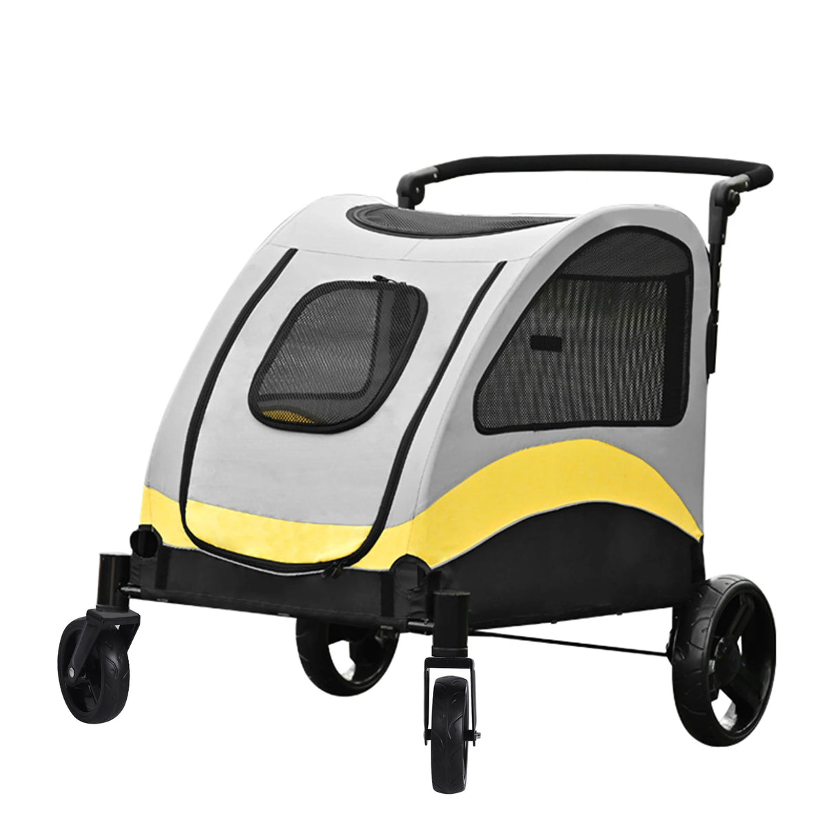 Foldable Dog Stroller Four Wheel Breathable Pet Carrier