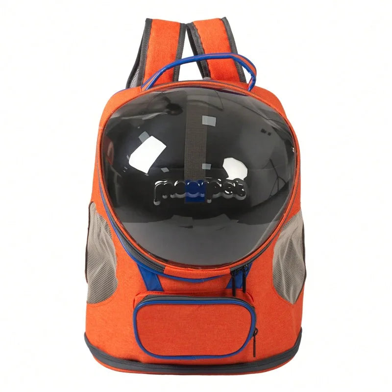 Foldable Breathable Transparent Pet Backpack Carrier For Cats And Dogs
