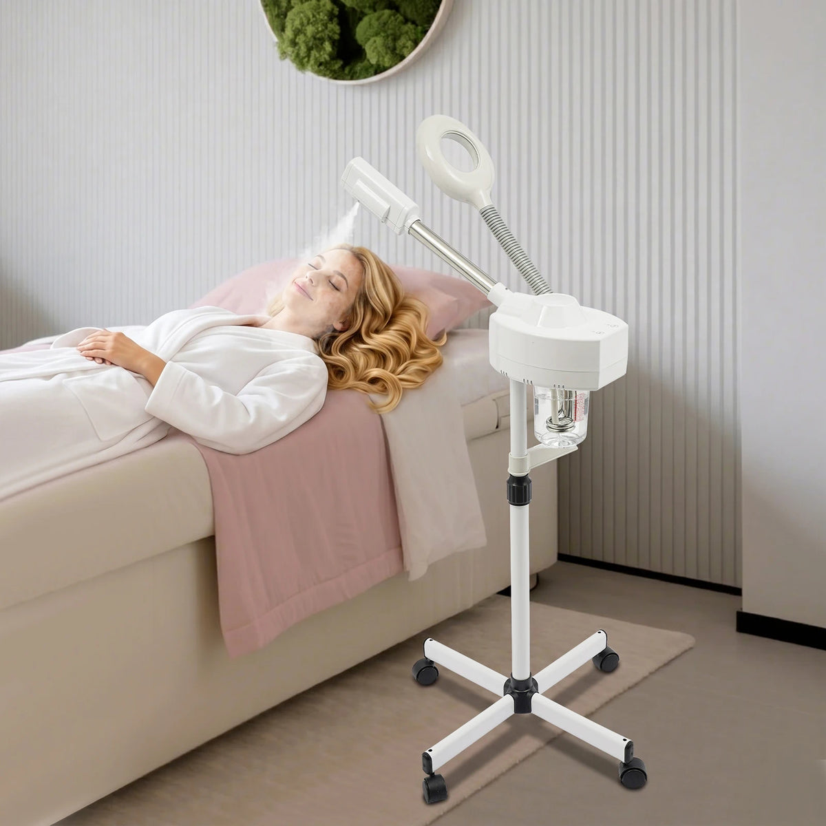 Bymaocar Professional Ionic Facial Steamer With Magnifying Lamp