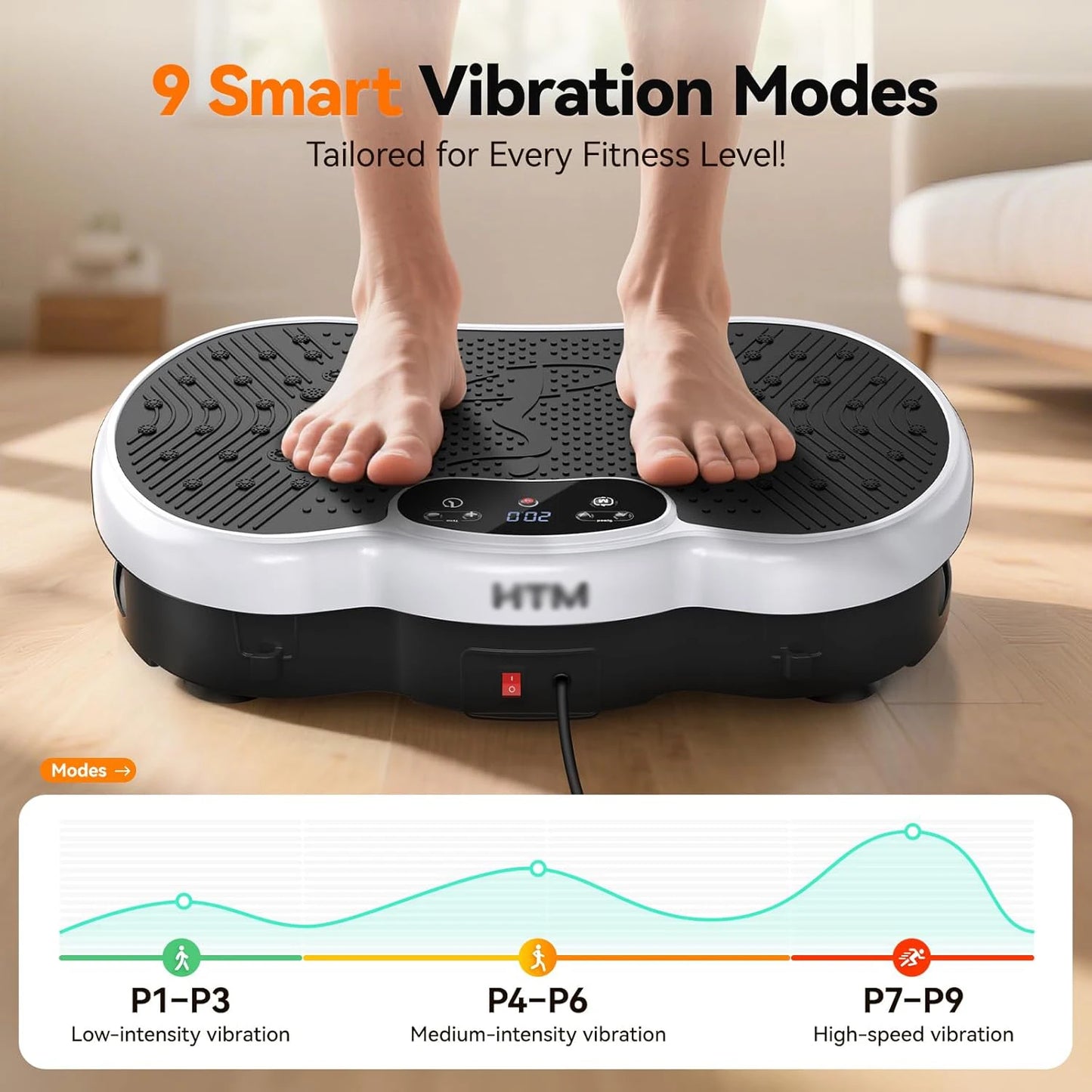 HTM Whole Body Vibration Plate Fitness Massage Calorie Counter