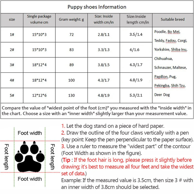 Hobbaggo Dog Shoes Non Slip Breathable Plush Paw Boots