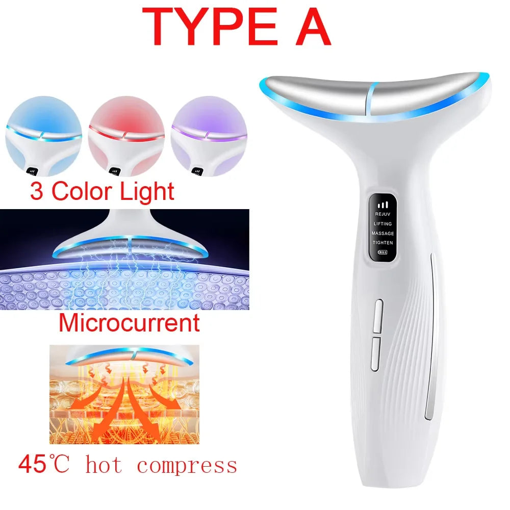 Agdoad LED Light Microcurrent Face Neck Lift Beauty Device