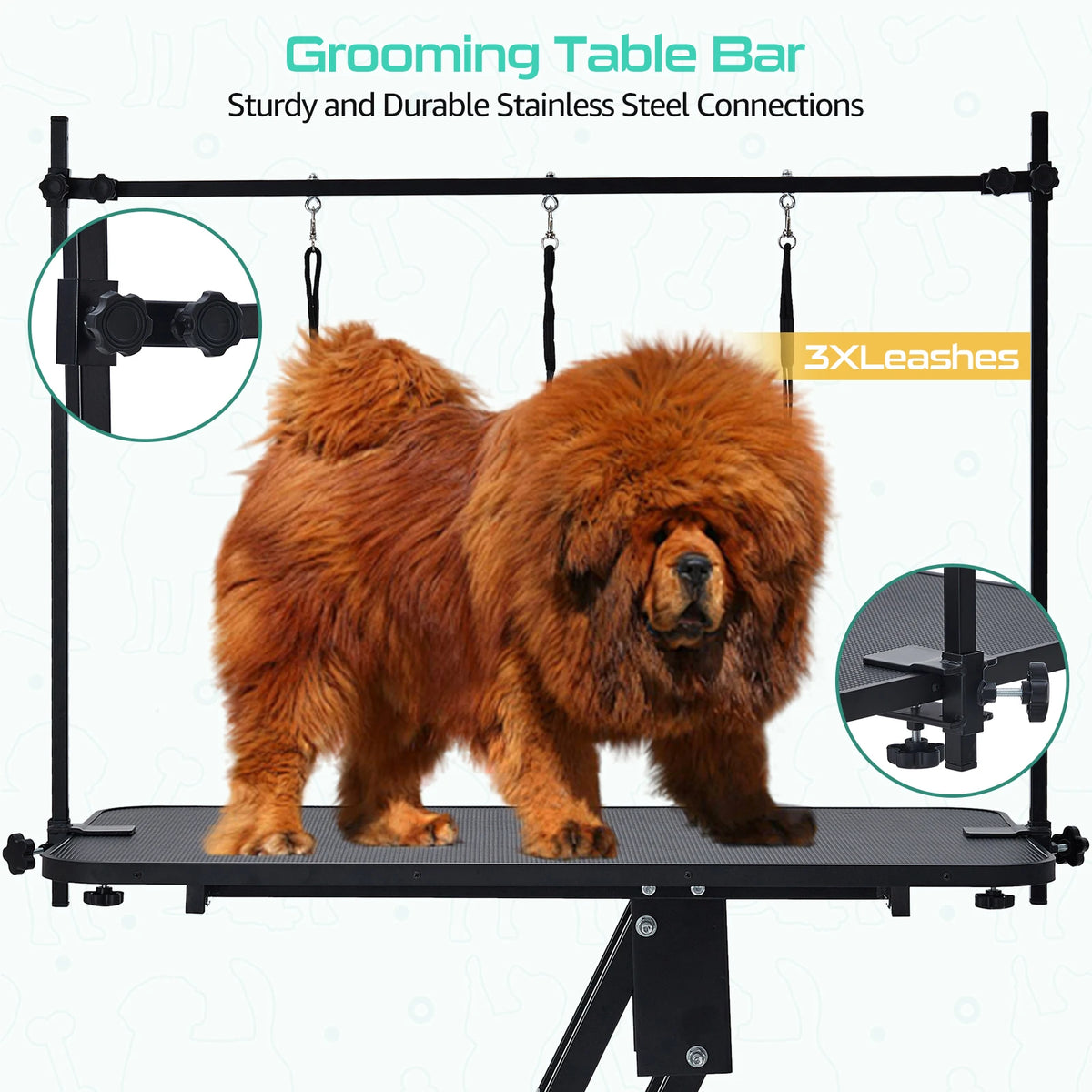 Hydraulic Dog Grooming Table With Adjustable Height And Overhead Arm