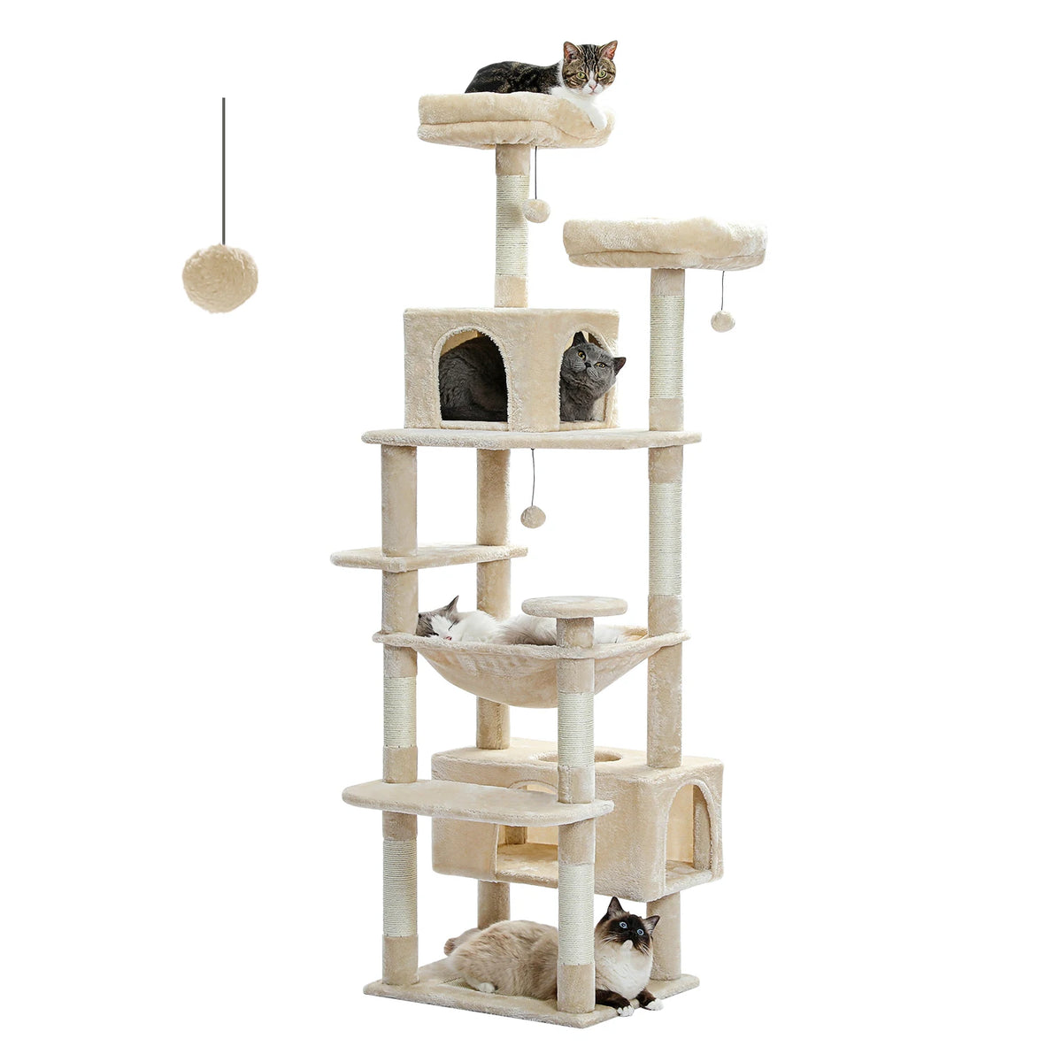 PAWZ Road Cat Tree With Scratching Posts Hammocks And Condos