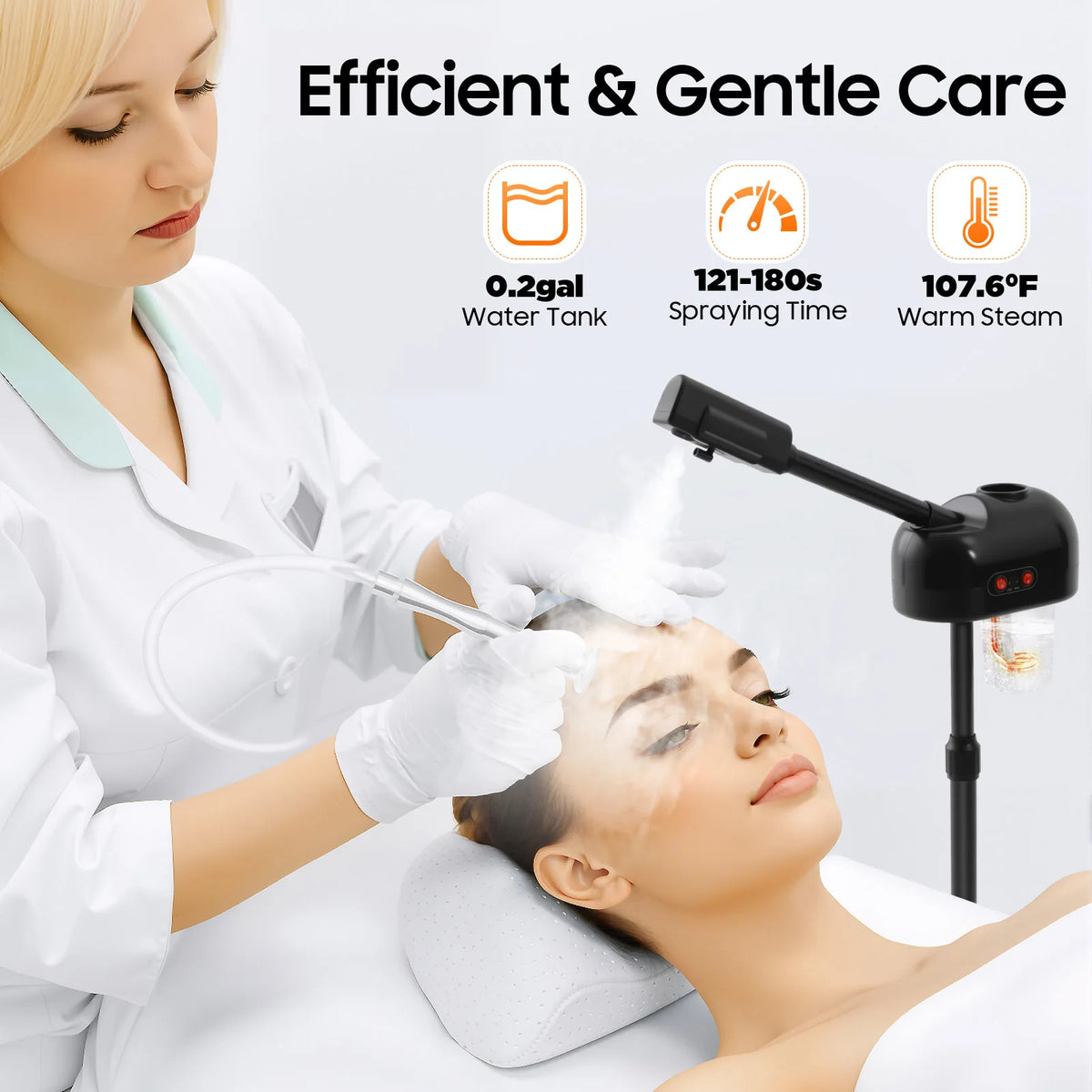 750ML Professional Facial Steamer, Adjustable Skin Care Equipment, Steamer for Salon Beauty and Spa Shop