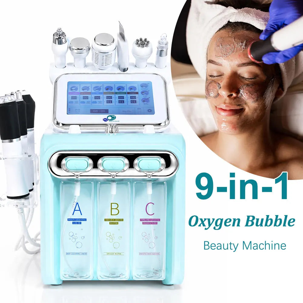 Amilibeauty 9 In 1 Hydra Oxygen Facial Skin Care Machine