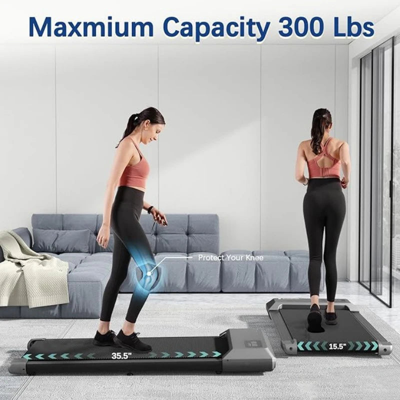 Superun 2.5HP Treadmill 300lbs Capacity 2in1 Walking Running