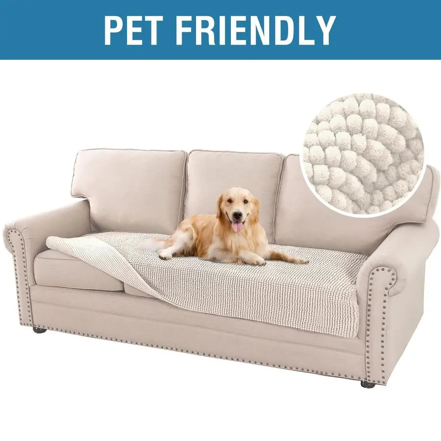 Plush Chenille Dog Bed Cover Non Slip Sofa Protector For Pets