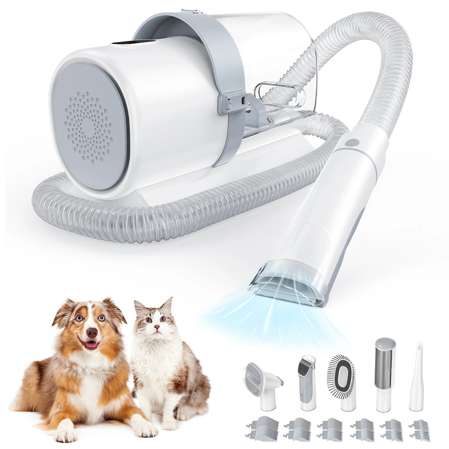 Pet Grooming Vacuum Kit Cordless Low Noise Clippers For Cats