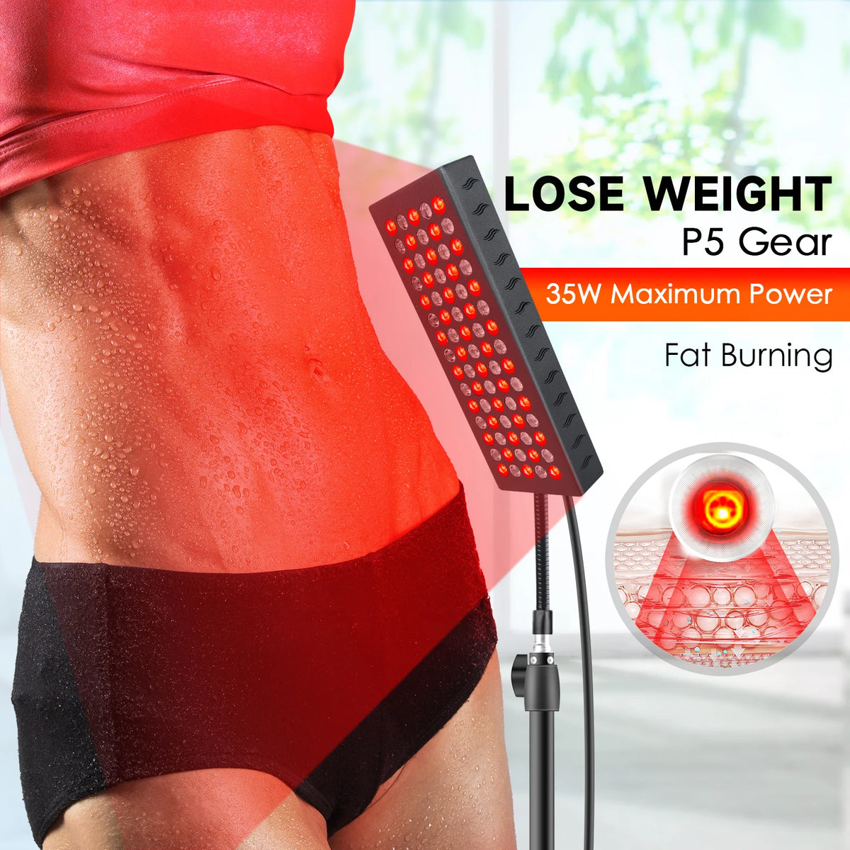 Astarexin 75 LEDs 80W Red Light Panel 660nm & 850nm Near Infrared Light, LED Therapy Light for Body, Back, Waist, Shoulder, Daily Wellness Use