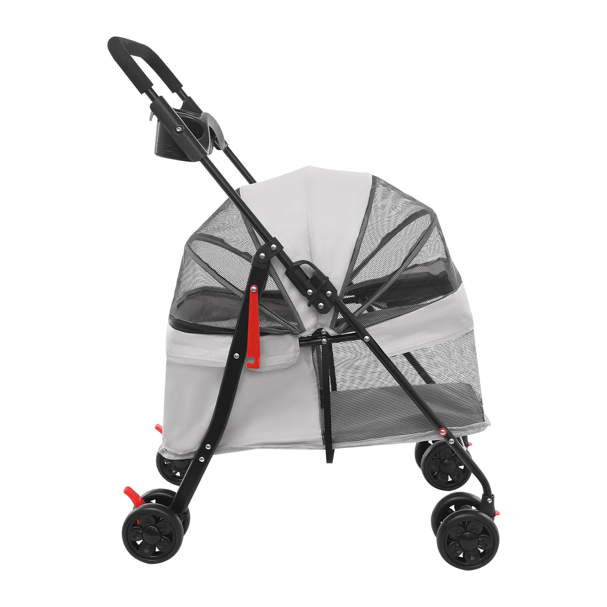 Bymaocar Foldable Pet Stroller Travel Cart For Dogs And Cats